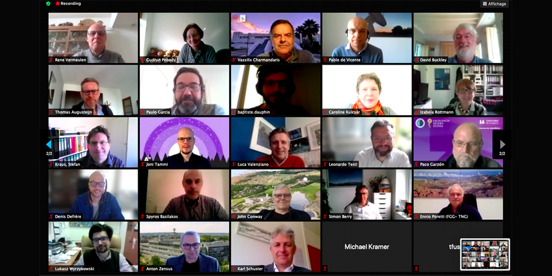 Optical Radionet_Pilot program, kick-off meeting,Screenshot of participants